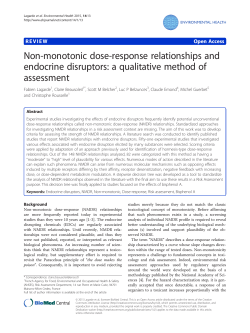 Non-monotonic dose-response relationships and endocrine