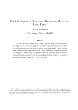 Cyclical Wages in a Search-and-Bargaining Model with Large Firms &lowast;