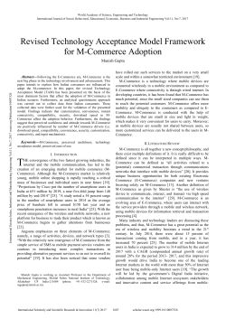 Revised Technology Acceptance Model Framework for M