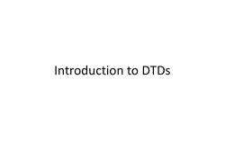 Introduction to DTDs