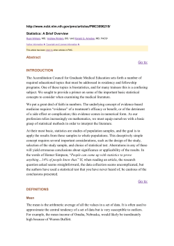 For Each Parametric Statistical Test There Is an