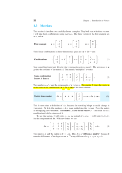 1.3 Matrices