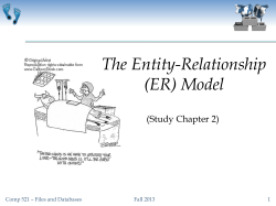 The Entity-Relationship Model