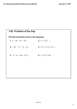 6.7 Recursively Defined Sequences.notebook