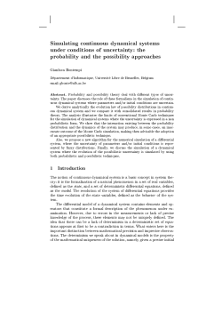 Simulating continuous dynamical systems under conditions of