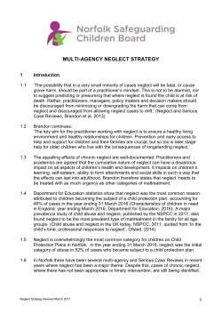 multi-agency neglect strategy - Norfolk Safeguarding Children Board
