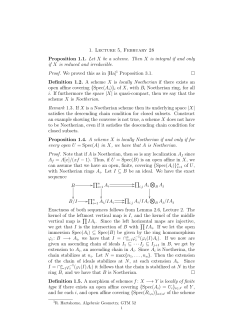 1. Lecture 5, February 28 Proposition 1.1. Let X be a scheme. Then