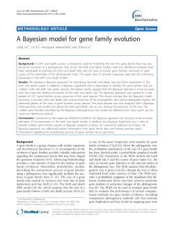 A Bayesian model for gene family evolution | BMC Bioinformatics