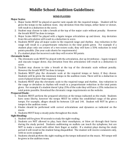 Middle School Audition Guidelines