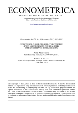 Conditional Choice Probability Estimation of