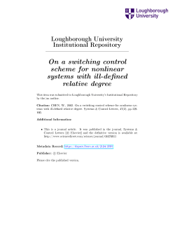 On a switching control scheme for nonlinear systems with ill
