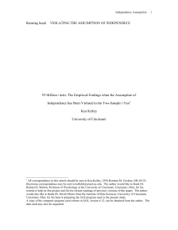 The Empirical Findings of Violating the Assumption of Indepe