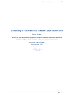 Enhancing the International Student Experience Project
