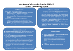 LLR Inter-Agency Safeguarding Training 2013