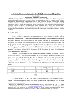 A Possibility Theorem on Aggregation Over Multiple