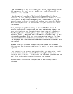 Lest We Forget - Rotary eClub of the Carolinas