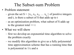 The Subset-sum Problem