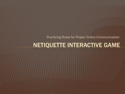 Netiquette interactive game