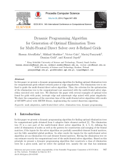 Dynamic Programming Algorithm for Generation of