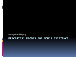 Descartes Argument for God`s Existence