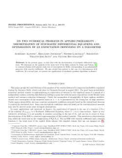On two numerical problems in applied probability : discretization of