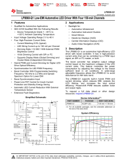 LP8860-Q1 Low-EMI Automotive LED Driver With Four 150