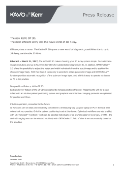 Press Release - KaVo. Dental