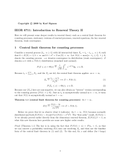 central limit theorem for counting processes, stationary renewal