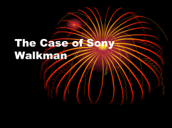 The Case of Sony Walkman