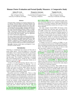 Human Cluster Evaluation and Formal Quality Measures: A