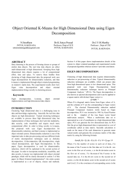 Eigen decomposition, k-means, object oriented implementation and