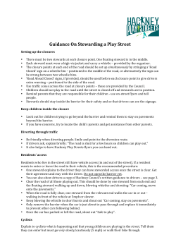 Guidance On Stewarding a Play Street