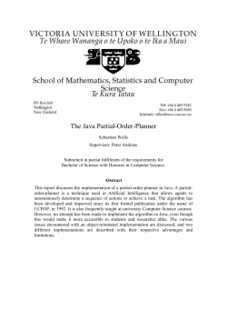 Implementing A Partial Order Planner