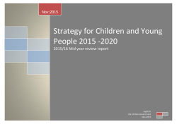 Strategy for Children and Young People 2015 -2020