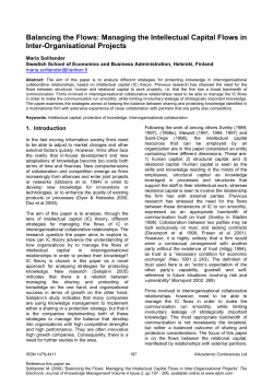 Balancing the Flows: Managing the Intellectual Capital Flows in Inter