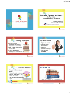 Leveraging Emotional Intelligence to Maximize Your Leadership