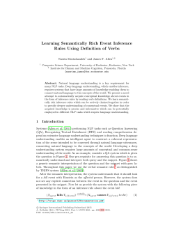 Learning Semantically Rich Event Inference Rules Using Definition