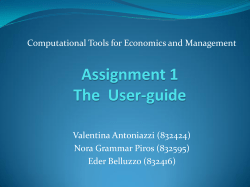 Userguide Calculating equilibrium Price and Quantity Calculating