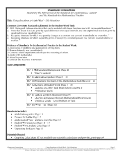 Caffeine in Coffee - Massachusetts Department of Elementary and