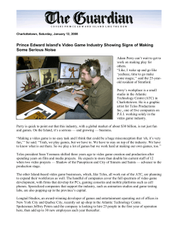 Prince Edward Island`s Video Game Industry