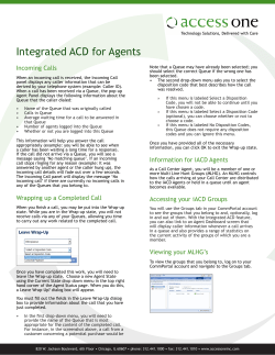 Integrated ACD for Agents