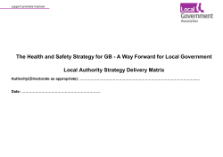 The Local Authority GB Strategy Delivery Self