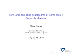 Borel and parabolic subalgebras of some locally finite Lie algebras