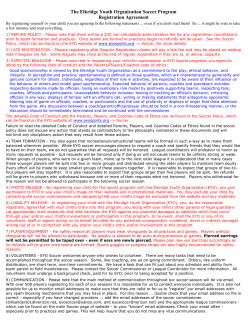 Fall 2017 registration form - Elkridge Youth Organization