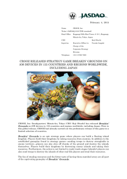 CROOZ RELEASES STRATEGY GAME BREAKIN` GROUNDS ON