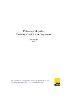 Philosophy of Logic: Modality, Conditionals