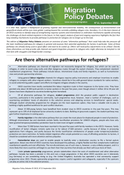 Are there alternative pathways for refugees?
