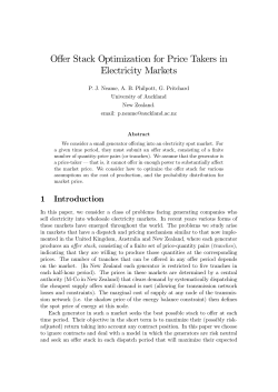 Offer Stack Optimization for Price Takers in Electricity Markets