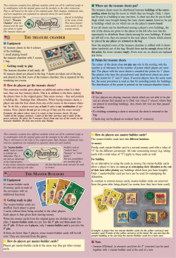 Equipment Getting ready to play How do players get the treasure