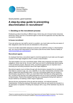 A step-by-step guide to preventing discrimination in recruitment